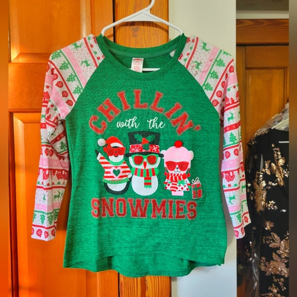 Holiday Time Other - Snowman snowmen festive christmas holiday top shirt girls 7/8 7 8